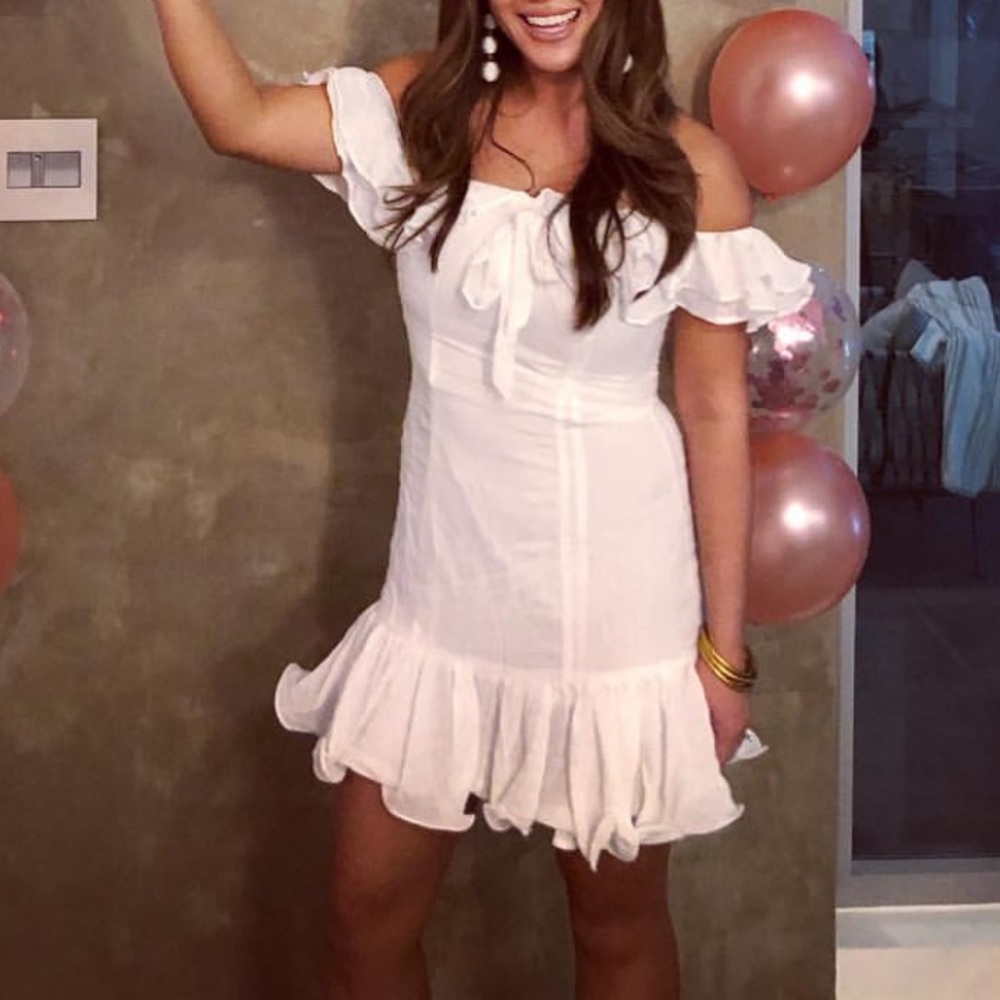 Hello Molly ruffle bridal white dress S